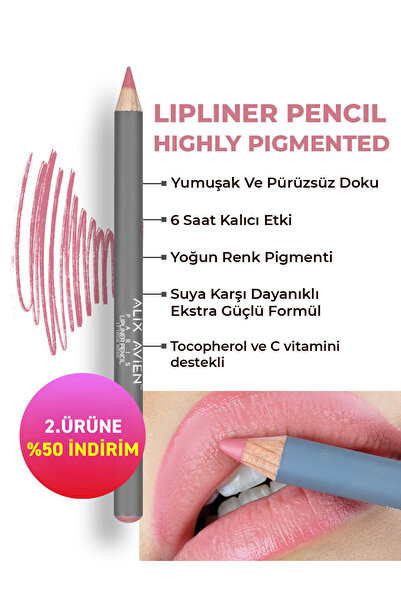 Alix Avien Uzun Süre Kalıcı Dağılma Yapmayan Nemlendirici Dudak Kalemi - Lipl...