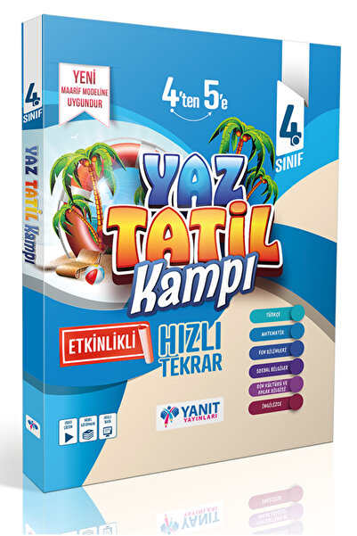 Yanıt Yayınları Yanıt 4. Sınıf Yaz Tatil Seti - 4 .Sınıftan 5. Sınıfa Hazırlık