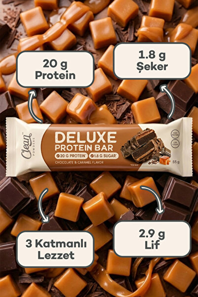 Clean Powders Deluxe Protein Bar %36 Protein 55 Gr 1 Adet - ÇİKOLATA-KARAMEL