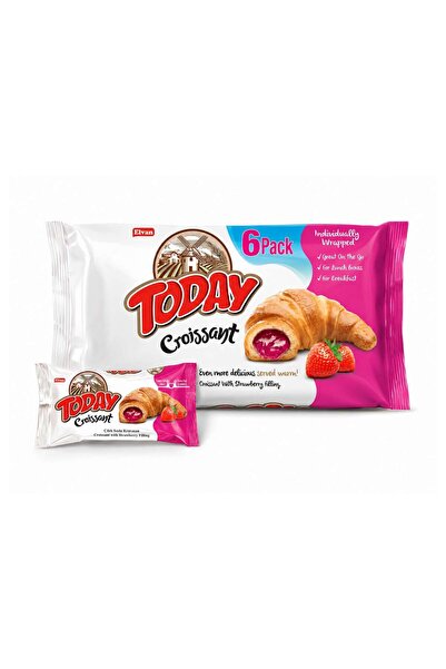 Elvan Today Kruvasan Çilekli 40 Gr. 6 Adet (1 Kutu)