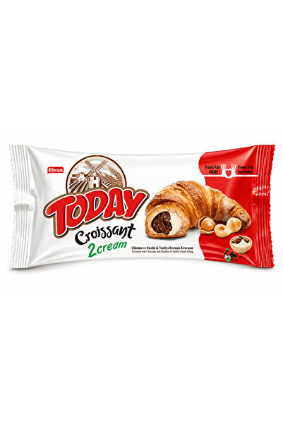Elvan Today Kruvasan Çikolata Vanilyalı 40 Gr. (1 Adet)