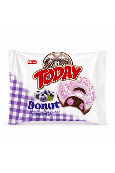 Elvan Today Donut Kek Yabanmersinli 35 Gr. 1 Adet