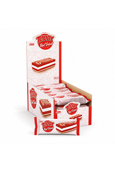 Elvan Today Red Velvet Kek 40 Gr. 24 Adet (1 Kutu)
