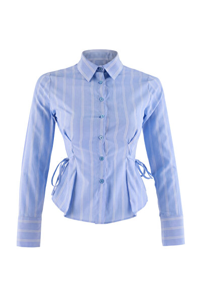 Trendyol Collection قميص أزرق متعدد الألوان TWOAW27GO00016