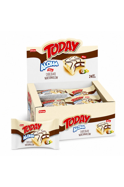 Elvan Aloha Mini Beyaz Çikolatalı Marshmallowlu 20 Gr. 24 Adet (1 Kutu)