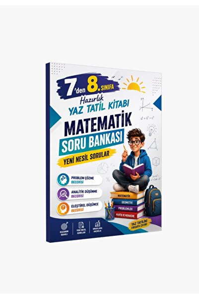 Karakutu Yayınları 7’den 8’e Geçenler İçin Matematik Yaz Tatil Kitabı Soru Ba...