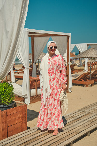 LOCCO Rochie de damă cu model perie roșie