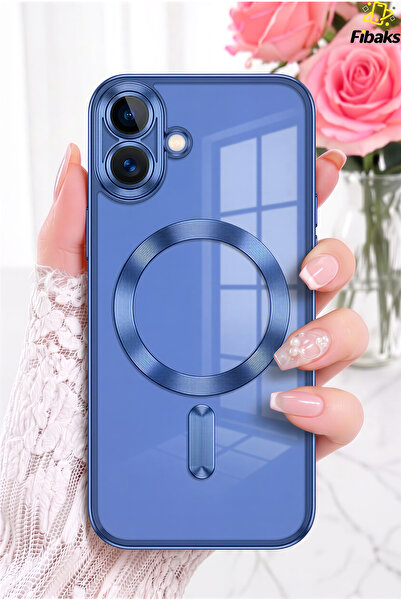 Fibaks iPhone 16 Plus Kılıf Kamera Lens Korumalı Magsafe Şarj Kilifi Şeffaf R...