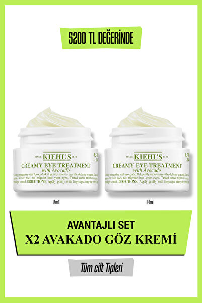 Kiehl's Avokado Göz Kremi Nem İkilisi Seti