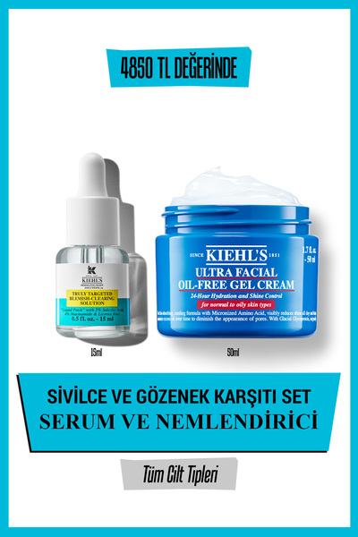 Kiehl's Sıvı Sivilce Bandı & Su Bazlı Nemlendirici 2’li Set