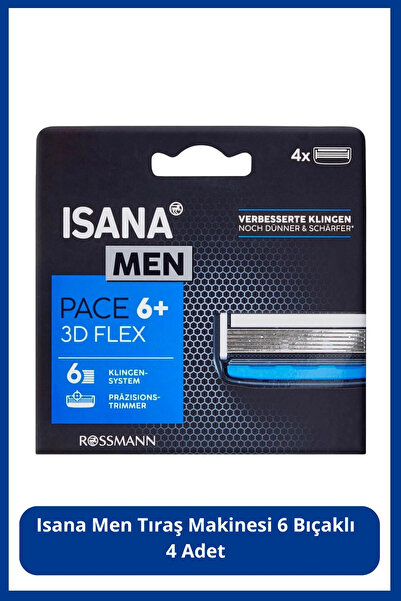 ISANA MEN Tıraş Makinesi 6 Bıçaklı 4 Adet