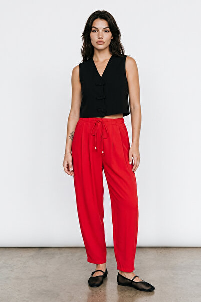 Trendyol Collection Red Trousers Twoss25Pl00126
