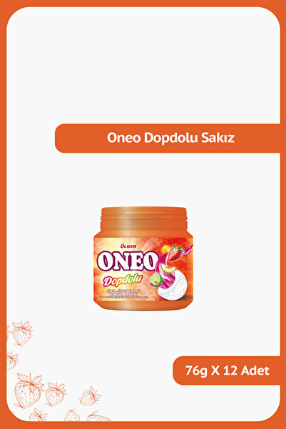 Ülker ONEO Dopdolu Sakız - Çilek, Misket Limonu ve Kavun Aromalı - 76 gram - ...