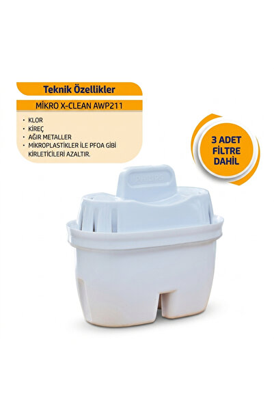 Philips Micro X-Clean Filtre Kartuşu Awp211/10 (3'lü Set)