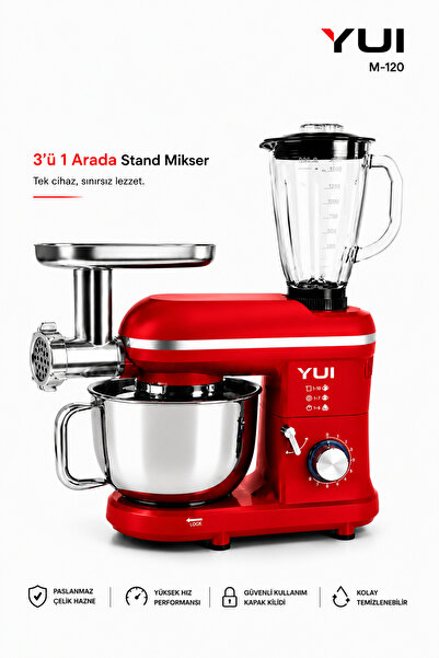 Yui M120 Multi-fonksiyonel Stand Mikser 1300 W