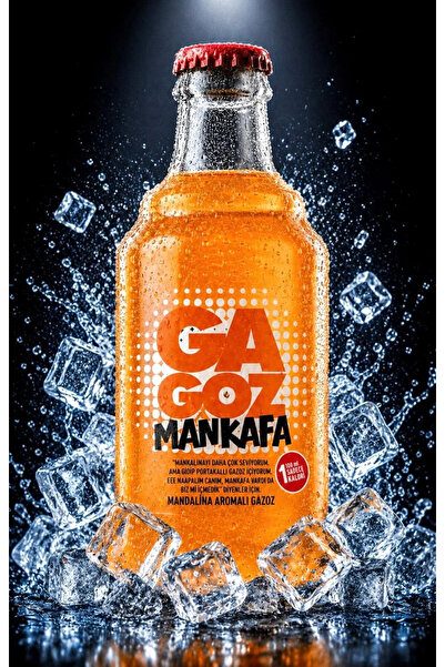GA GOZ Mankafa Mandalina Aromalı Özel Seri Gazoz - Cam Şişe 250 ml x 12'li Paket