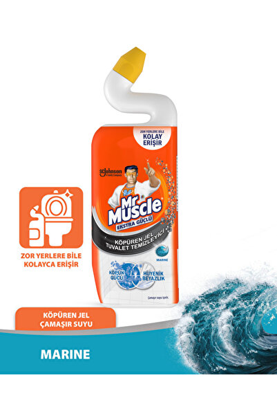 Mr. Muscle Ekstra Güçlü Tuvalet Temizleyici Köpüren Çamaşır Suyu Marine 750 ml
