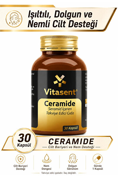 VİTASENT Ceramide 30 Kapsül - Cilt Bariyerini Güçlendiren Takviye Edici Gıda ...