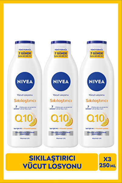 NIVEA Q10 7 Günde Sıkılaştırıcı Vücut Bakım Losyonu 250ml, Nemlendirici, C Vi...