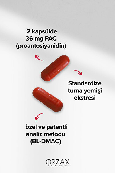 Ocean Cranberry - Turna Yemişi Ekstresi Proantosiyanidin (PAC) İçeren Takviye Edici Gıda- 30 Kapsül