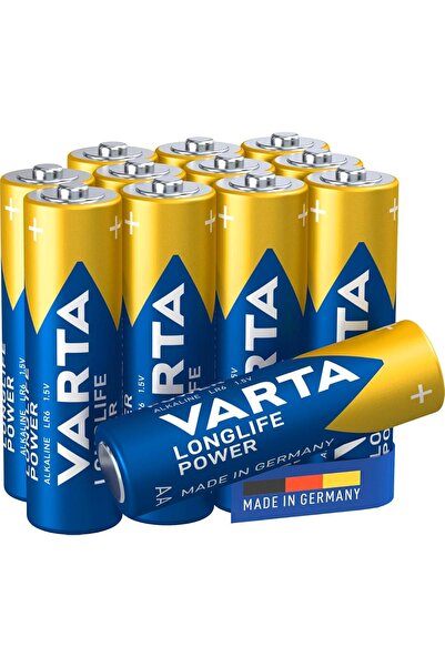 Varta Longlife Power AA  Alkalin Kalem Pil, LR6, 1,5V, 12'li Paket