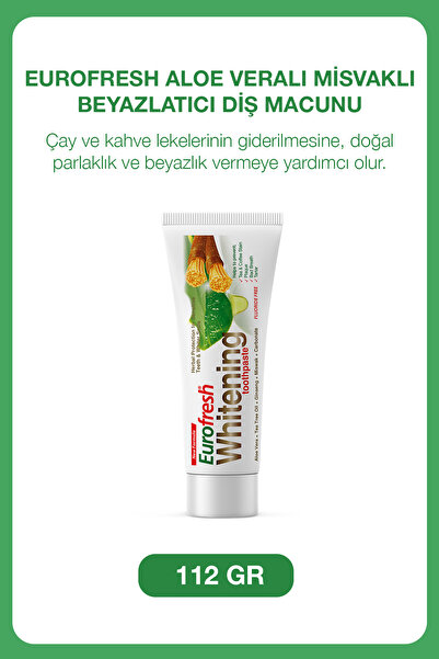 Farmasi Eurofresh Whitening Aloe Veralı Misvaklı Diş Macunu 112g