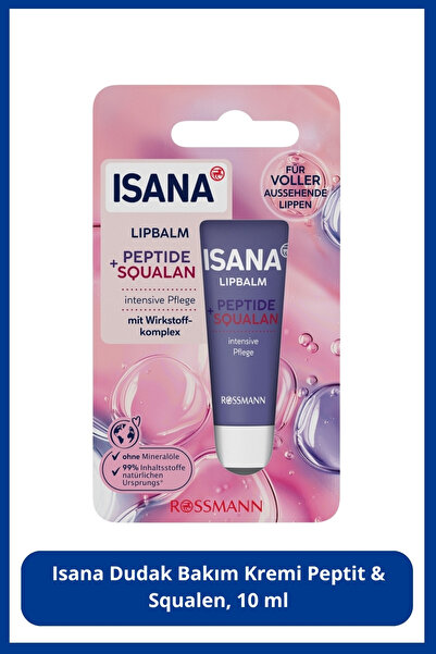 ISANA Dudak Bakım Kremi Peptit & Squalen 10 ml