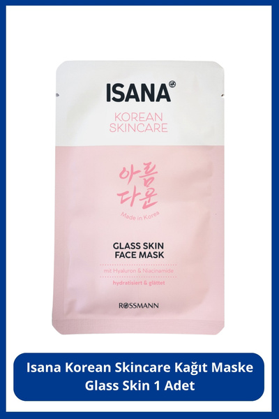 ISANA Korean Skincare Kağıt Maske Glass Skin 1 Adet