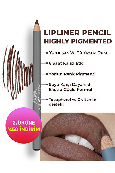 Alix Avien Uzun Süre Kalıcı Dağılma Yapmayan Nemlendirici Dudak Kalemi - Lipl...