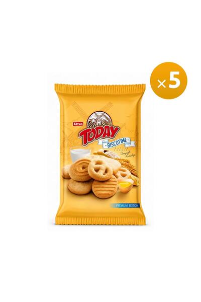 Elvan Biscotime Tereyağlı Kurabiye 250 Gr. (5 Paket)