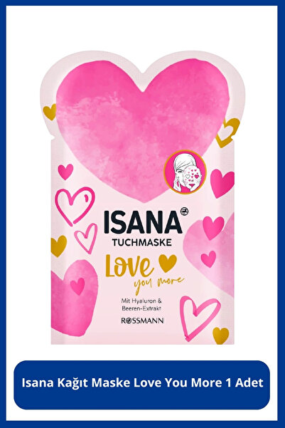 ISANA Kağıt Maske Love You More, 1 Adet