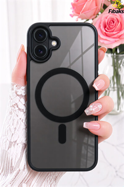 Fibaks iPhone 17 Kılıf Magsafe Wireless Şarj Özellikli Tam Koruma Renkli Sert...