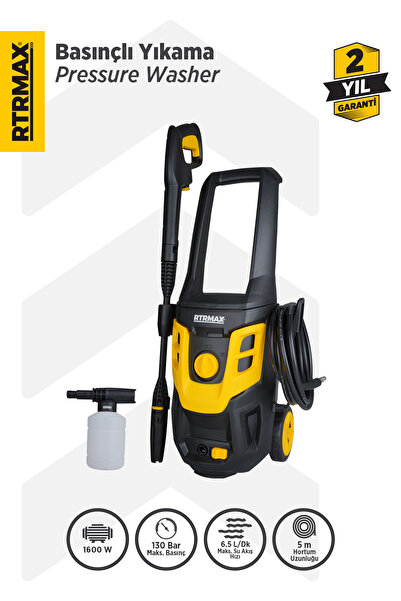 Rtrmax RTM708 Basınçlı Yıkama Makinesi 1600 W 130 BAR