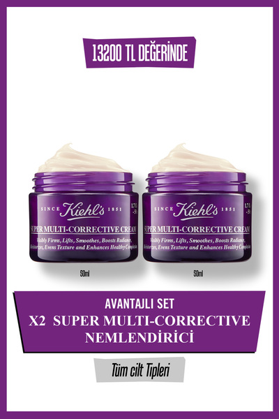 Kiehl's Super Multi-Corrective Cream Avantajlı Cilt Bakım Seti