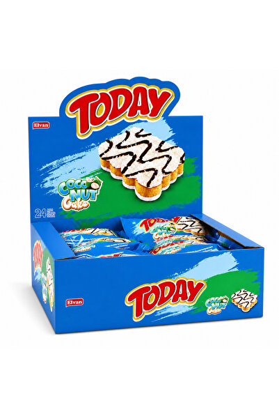 Elvan Today Coconut Cake Hindistan Cevizli 40 Gr. 24 Adet (1 Kutu)