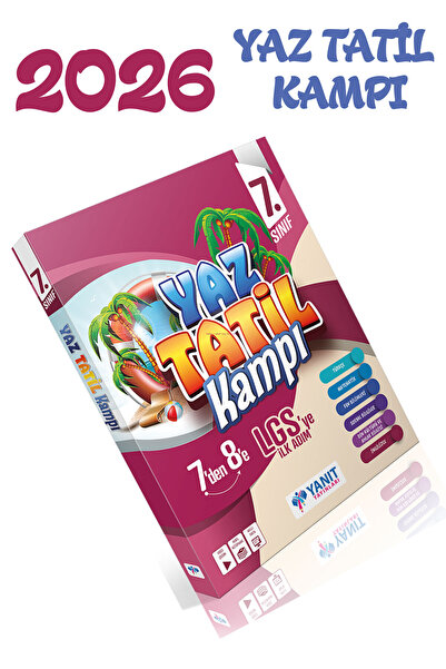 Yanıt Yayınları 7. Sınıftan 8. Sınıfa Geçenlere Tüm Dersler Yaz Tatil Kampı