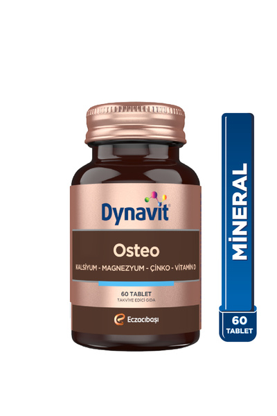 Dynavit Osteo 60 Tablet - Kalsiyum, Magnezyum, Çinko, Bor, Bakır, Selenyum, V...