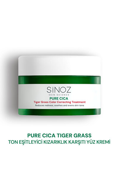 SİNOZ Pure Cica Tiger Grass Anında Ton Eşitleyici Onarıcı Yüz Bakım Kremi 15 ml