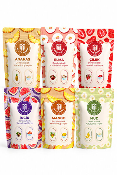 Antep Pazarı Karışık Freeze Dried Paketi I Tanışma Paketi 6'lı Karışık Kurumeyve