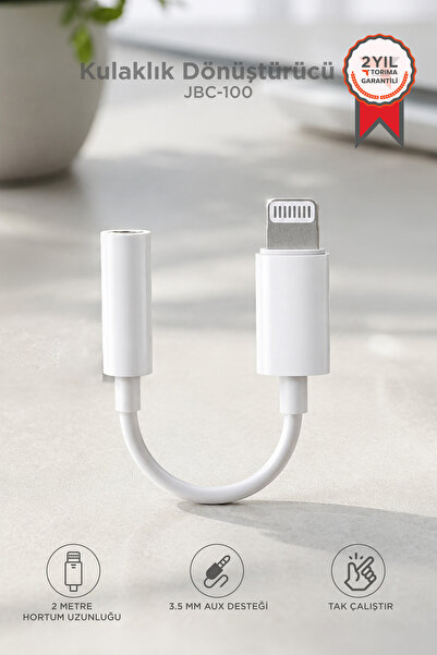 Torima Kulaklık Dönüştürücü İphone 7 Aux JBC100 Beyaz