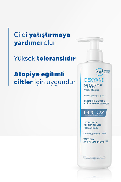 Ducray Dexyane Atopiye Eğilimli Ciltler İçin Cildi Yatıştırarak Temizleyen Yıkama Jeli 400 ml