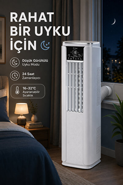Kiwi 14000 BTU Soğutma ve Isıtma | Kurulum Gerektirmeyen Klima KAC-7914