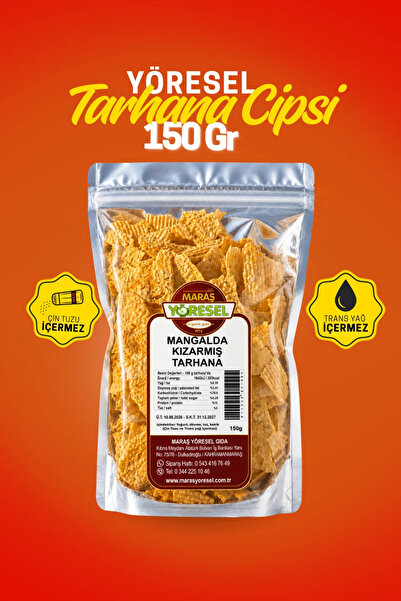 Maraş Yöresel Mangalda Kızarmış Tarhana Cips Fırınlanmış Çerezlik Lezzet 150 gr