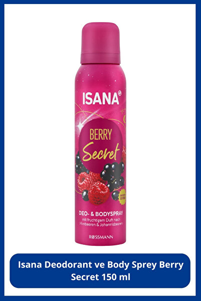 ISANA Deodorant ve Body Sprey Berry Secret 150 ml