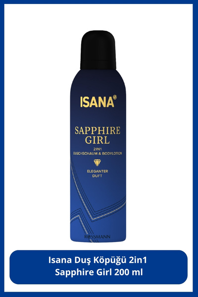 ISANA Duş Köpüğü 2in1 Sapphire Girl 200 ml