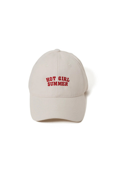 Nome Studio Nakışlı Şapka Bej Kumaş Üzeri Kırmızı Nakışlı Pamuklu Ekru Unisex...