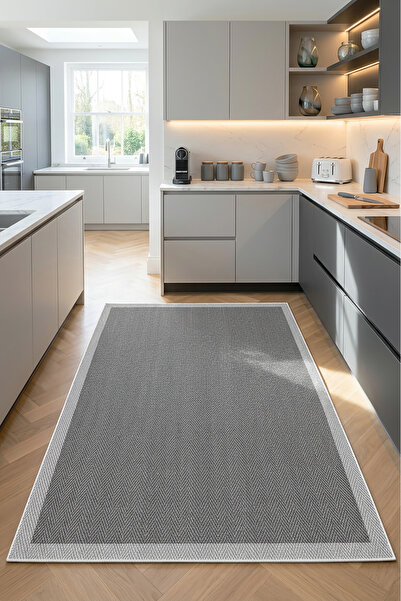 Decomia Home Dijital Kaymaz Yıkanabilir Renkli Mutfak Halısı Salon Halısı Kor...