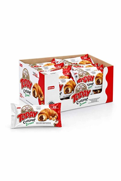 Elvan Today Kruvasan Çikolatalı Vanilyalı 40 Gr. 20 Adet (1 Kutu)