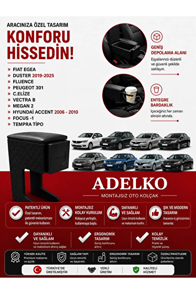 adelko Fiat Egea-Fluence-Peugeot 301-Focus 1- Vectra B Uyumlu Kolçak Vidasız ...