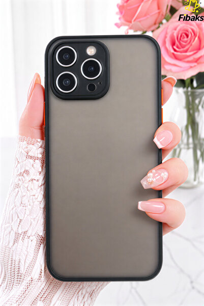 Fibaks iPhone 16 Pro Kılıf Mat Parmak Izi Yapmaz Kamera Korumalı Renkli Tuşlu...
